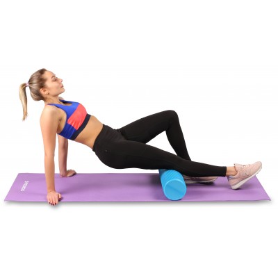 Ролик массажный для йоги INDIGO Foam roll IN045 30*15 см Синий